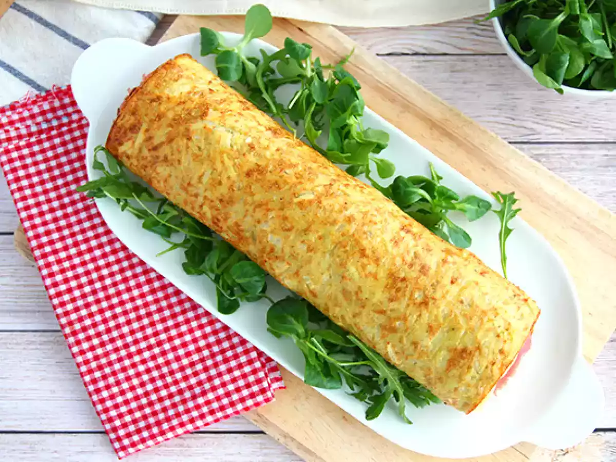 Ziemniaczany rolad z serem Raclette de Savoie i szynką - zdjęcie 4