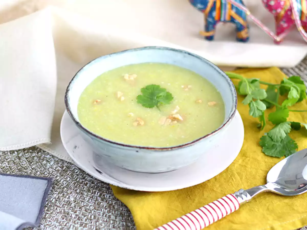 Zupa z porów, mleka kokosowego i curry
